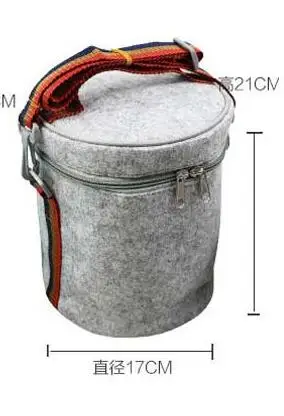 3 layers bag Круглая термальная сумка для пикника детская бутылка изоляционный мешок Подогреватели бутылок для обеда мешок льда - Цвет: 3 layers bag