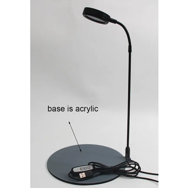 Fekete Dimmable 5W Led Akváriumfény Timmer És Usb Dugóval, 3000K Meleg Fehér 6000 Ezer Hideg Növénynövény Lámpa Alapokkal - Image 4