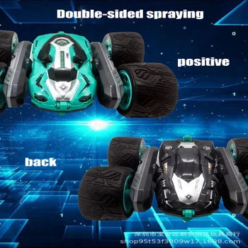 

High quality 360 ° rotating large double-sided stunt car 2.4G deformation remote control car light off-road RC Car children toys