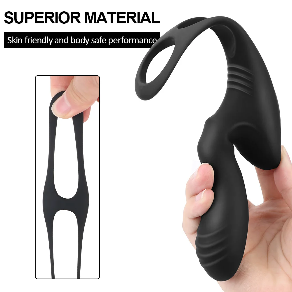 10 Frequency Heating Prostate Massager Vibrating Ring Sex Toy For Men Anal Vibrator Wireless Remote Control