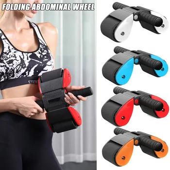 

High Quality Foldable Abdominal Wheel Workout Abdominal Roller Fitness Sport Training Tool Equipment MD88