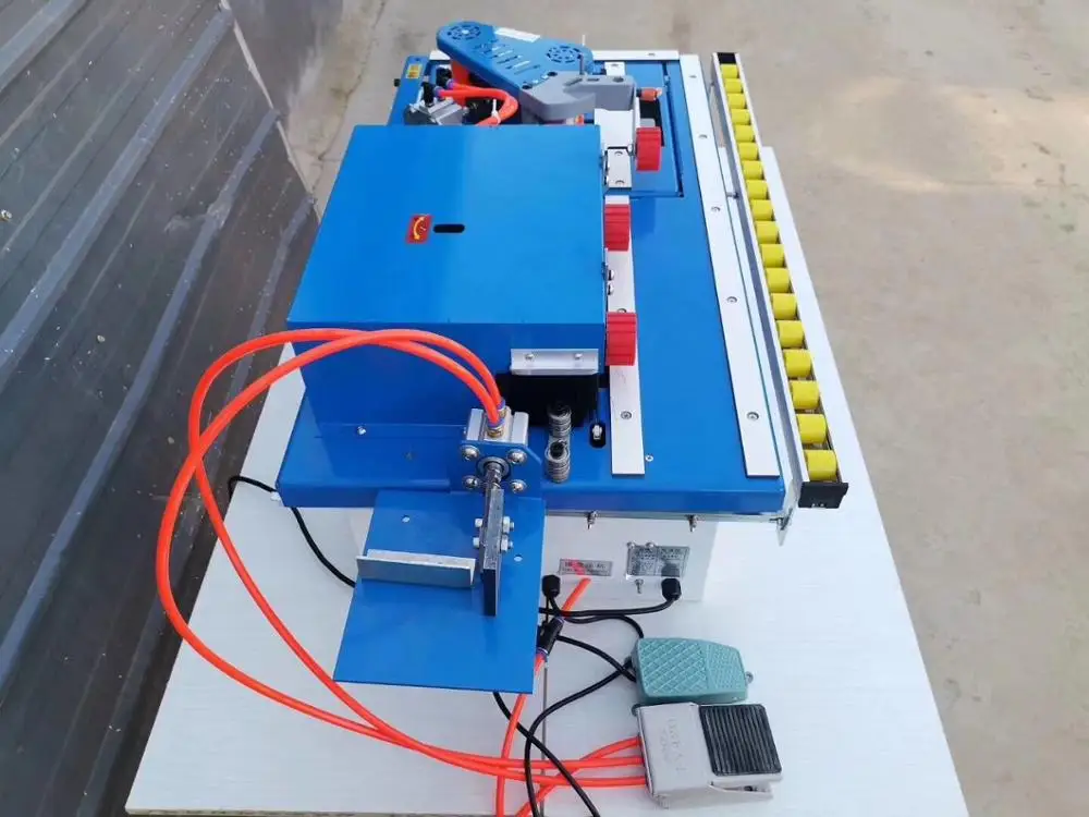 Woodworking Edge Banding Machine With Gluing, Trimming Rotation+ Widening+ Straight line / Curve / One Machine