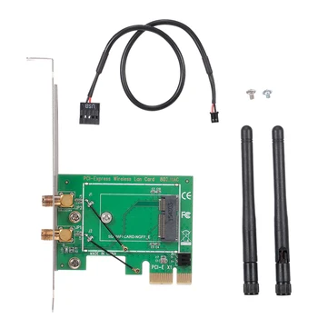 

M.2 NGFF to PCI-E Converter Card Network Card Gigabit Ethernet BT Adapter Card Board for Desktop PC