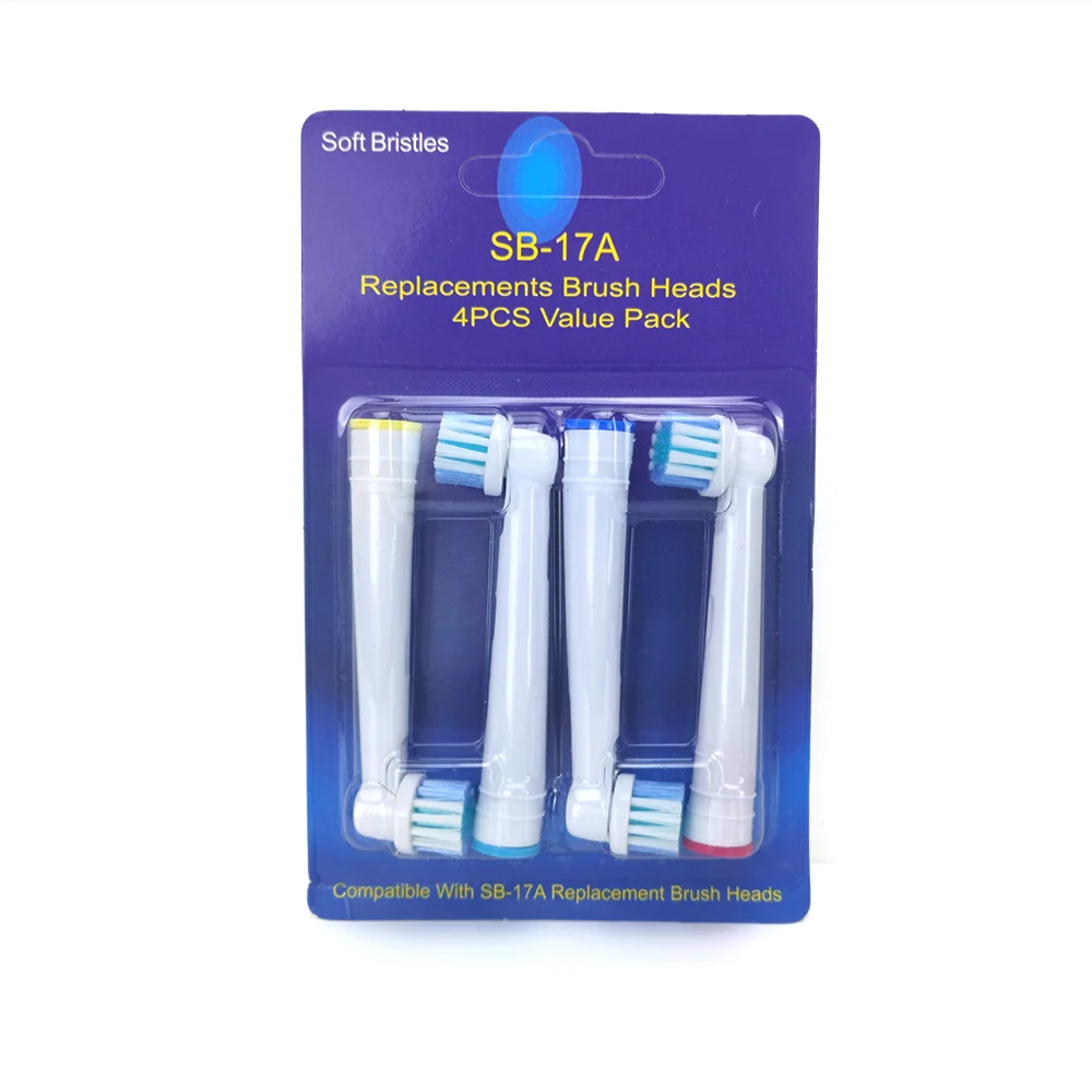 Escova de dentes elétrica cabeça para Oral B, sensível substituição escova cabeças, D25, D30, D32, D18, 4739, 3709, 4728, D4510, D12013, 20pcs por lote