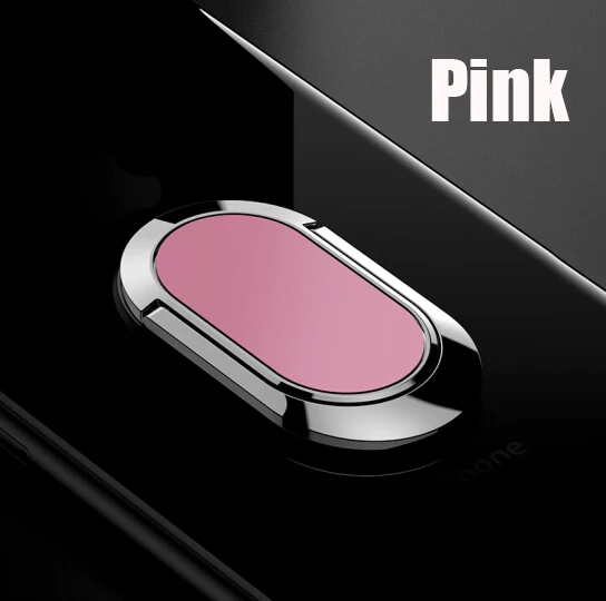 Держатель для мобильного телефона, подставка с вращением на 360 градусов, держатель для кольца для iPhone X 8 7 6 P, подставка, подходит для магнитного автомобильного телефона - Цвет: Pink