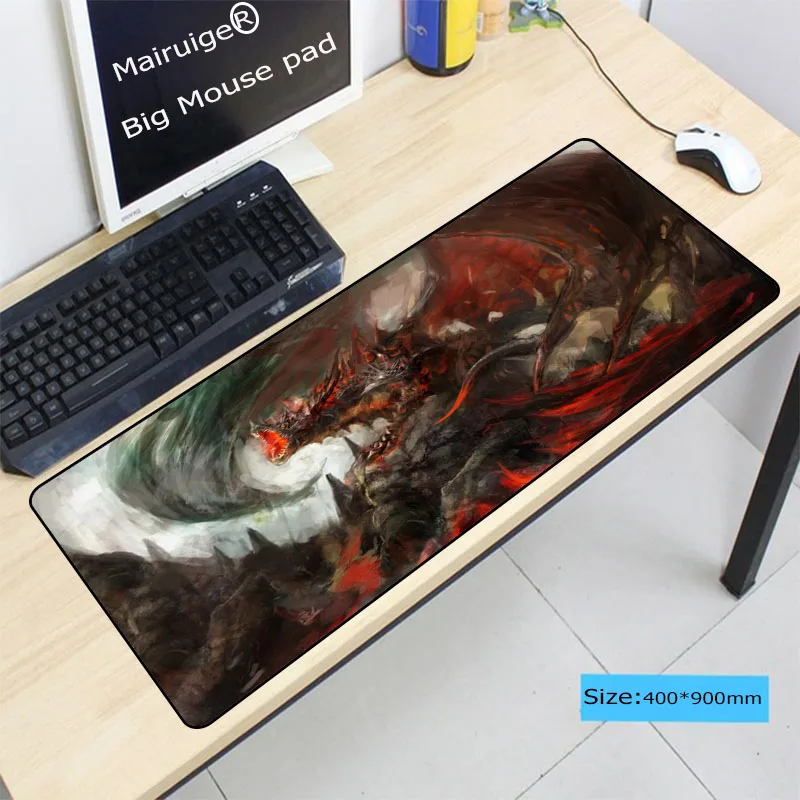  Free Shipping Red Dragon Lock Edge Mouse Pad Game Large Mousepad Notbook Keyboard Computer Mouse Ma