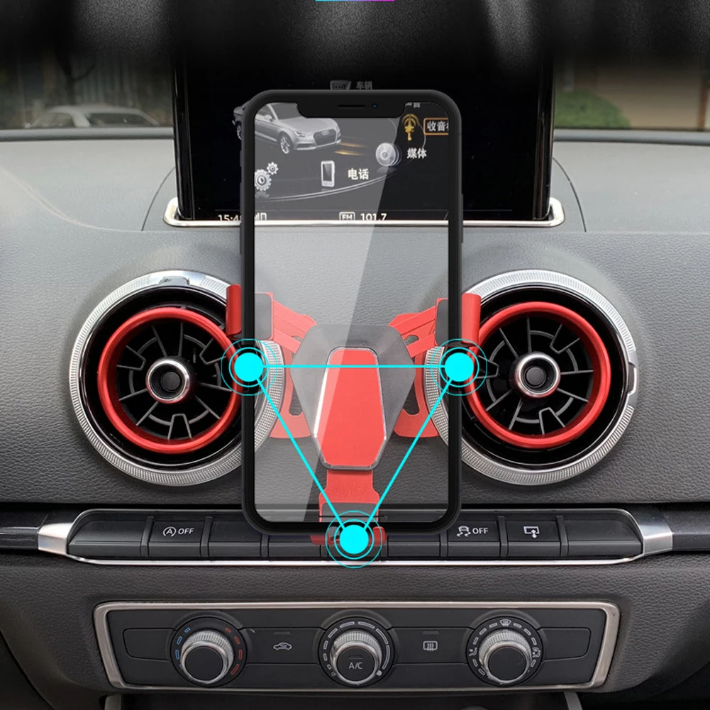 Car Holder For Phone in Car Air Vent Clip Mount No Magnetic Mobile Phone Holder GPS Stand For Most phones for Audi A3 S3 ► Photo 3/6