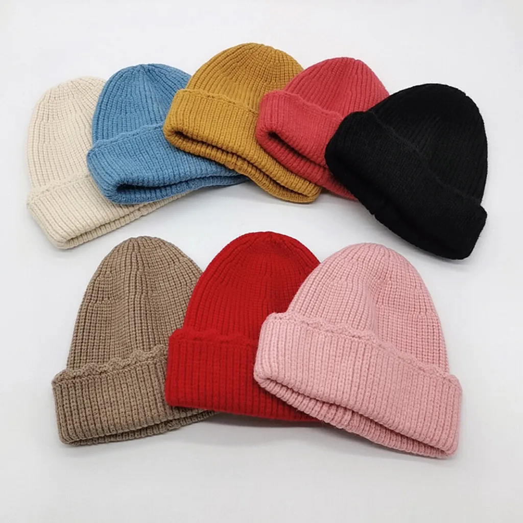 Nieuwe Aankomst Baby Meisje Jongen, зимняя детская Шапка-бини, Шапка-бини Haak Elasticiteit, вязаная теплая шапка Hoeden Kinderen A2