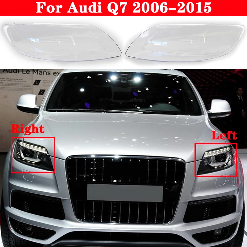 ライトカバーシェルレンズ アウディQ7 2006 2007 2008 2009 ヘッドライトカバーシェルヘッドランプランプシェード クリアレンズシェルヘッ 車のヘッドライトレンズカバー、ヘッドランプランプシェードランプ