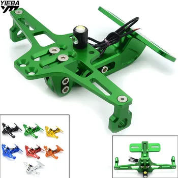 

Motorcycle License Plate Bracket Holder with Motocorss Light For Kawasaki Z1000 Ninja ZX6R CBR 1000RR 954RR NC700 VTX1300 ZX250R
