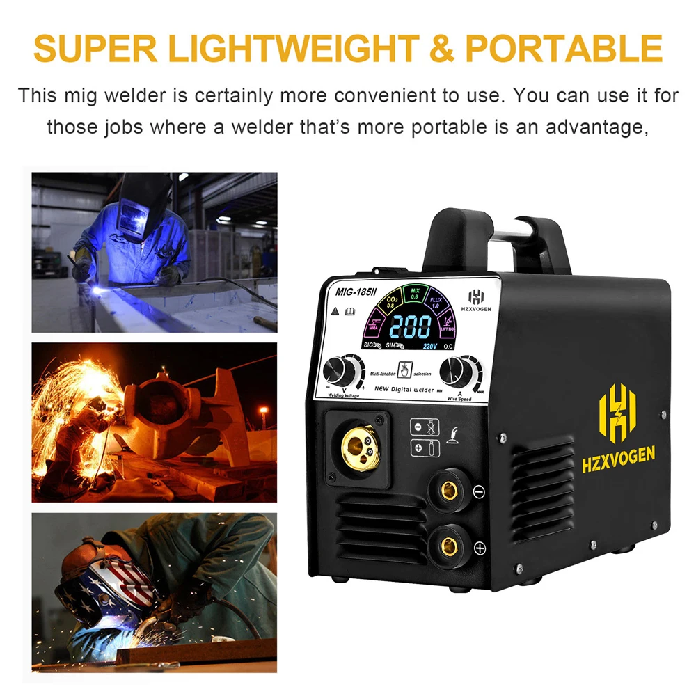 110v 220v Hzxvogen Mig185 Ii Mig Weldr Mig Tig Arc Mma 3 In 1 Co2 Mix Gas Gasless Multi Function Semi Automatic Welding Machine Mig Welders Aliexpress