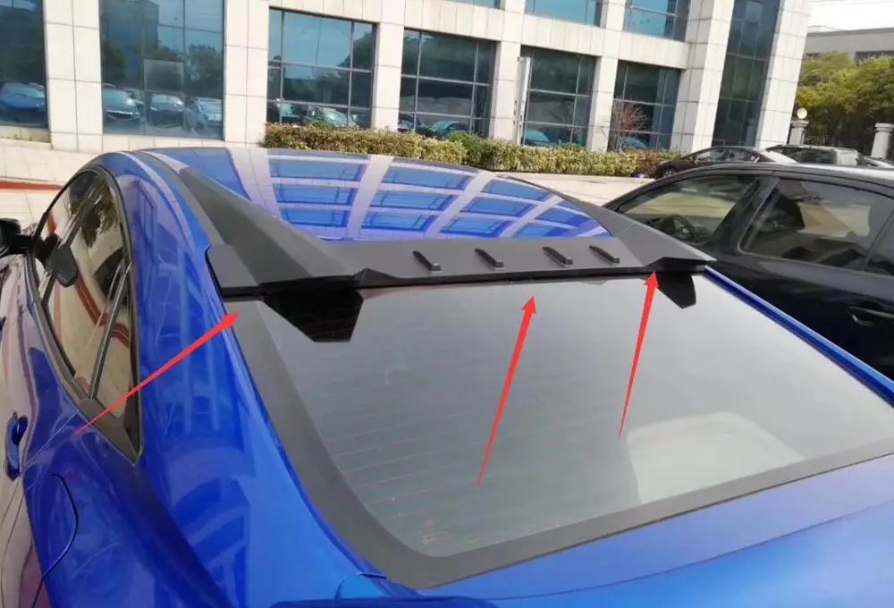 ABS углеродного волокна Цвет R Стиль Защита от солнца на заднее стекло авто крыши