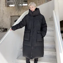 

SYUHGFA Men's Clothing 2022 Winter Keep Warm Down Coat Jacket Long Sleeve Hooded Collar Coat Women High Quality Clothes For Male