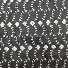 130 см крошечная Цветочная Чистая основа полиэстер обычная вышивка кружевная ткань, YX190919A