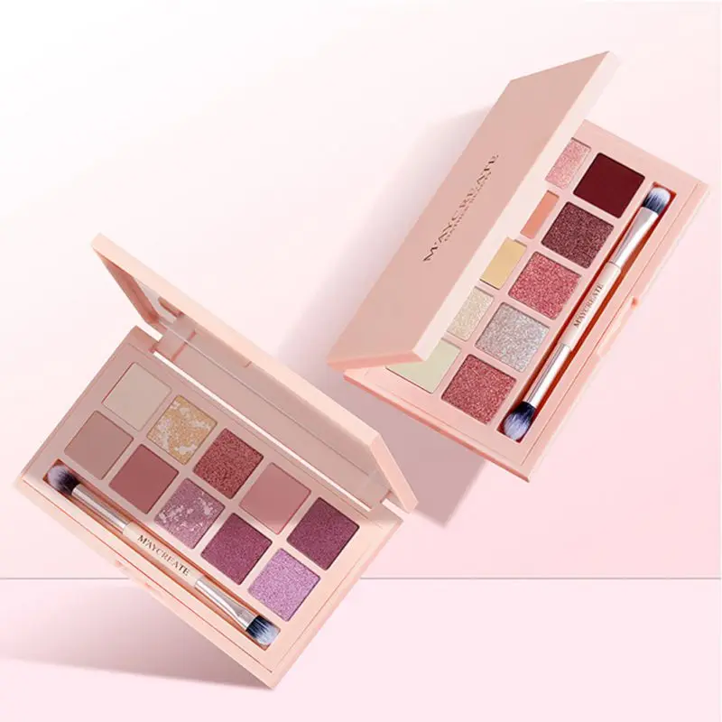 

10 Color Eyeshadow Pallete Shimmer Matte Eyeshadow Palette Waterproof Smudge-proof Colorfast Eye Shadow Eye Makeup-u