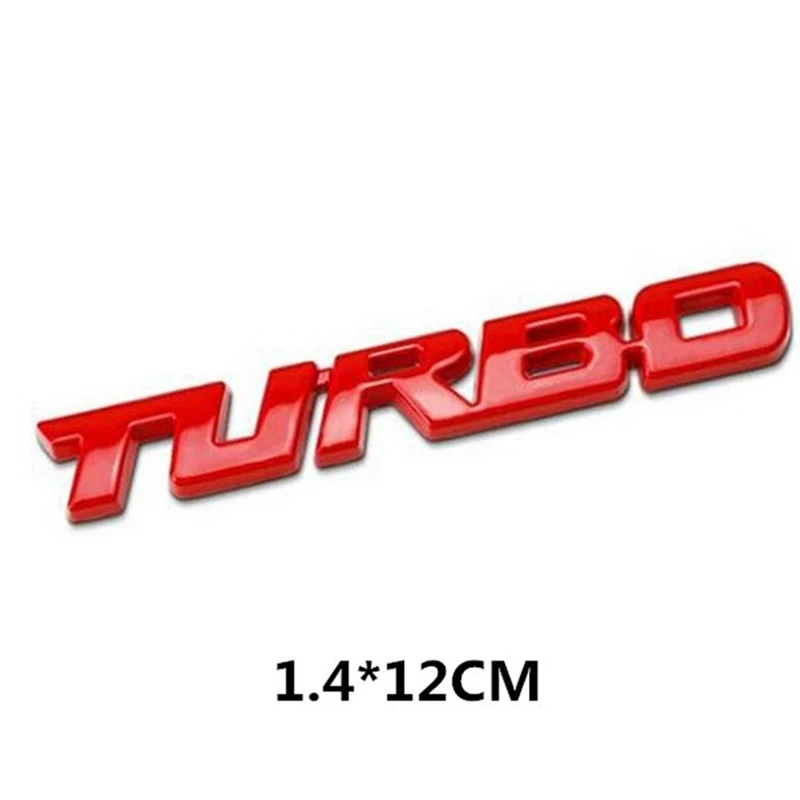 Car 3D Metal Chrome Zinc Alloy Modified Turbocharged Turbo Metal Sticker Car Styling Auto Turbo 3D Emblem Badge Sticker