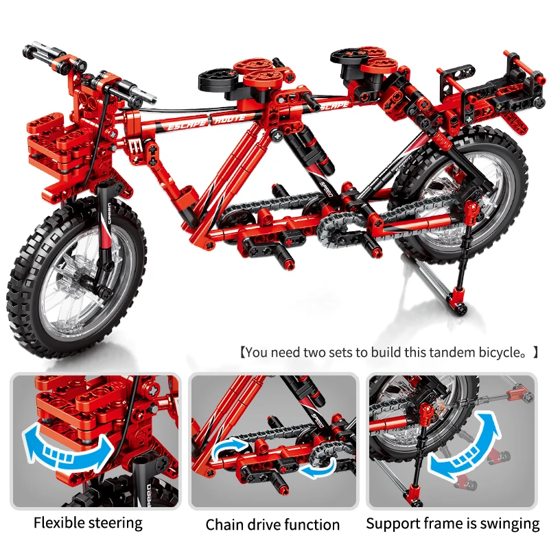 Конструктор Sembo Technic Набор строительных блоков Пальчиковый велосипед игрушки для