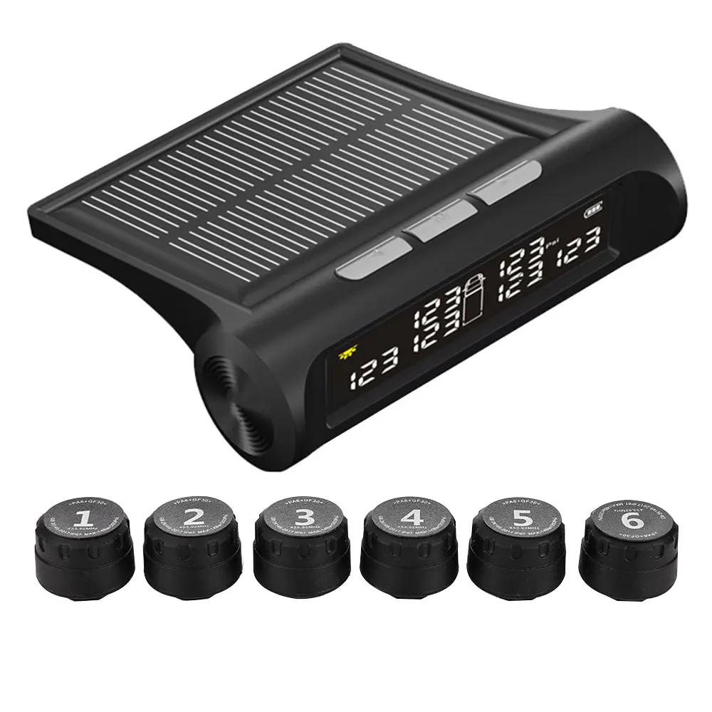 

2020 Car Tire Pressure Alarm Tire Pressure Monitoring Truck 8.0bar TPMS 6PCS Sensor Vehicles