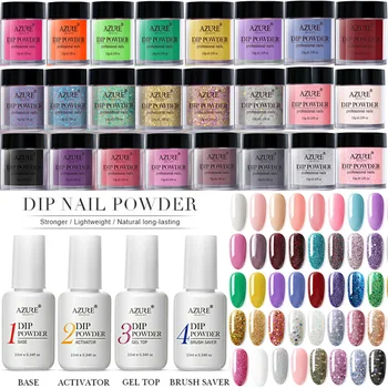 

Azure Beauty 63Pcs/Lot Diamond Glitter Nail Powder Dip System Powder Nail Set Shiny Glitter Gradient Color Dipping Powder Kits