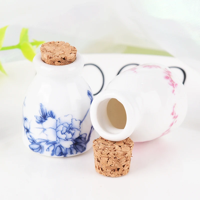

DIY Nail Art Tools Peony/Magpie Mini Ceramic Glass Dappen Dish Bowl Cup With Wood Lid Acrylic Liquid Glitter Powder Bottle