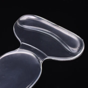 

1 Pair Silicone Gel Heel Sticker Soft T Shape Shoe Cushion Heel Sticker Wear Proof Anti Slip With Cushion Thicken Transparent
