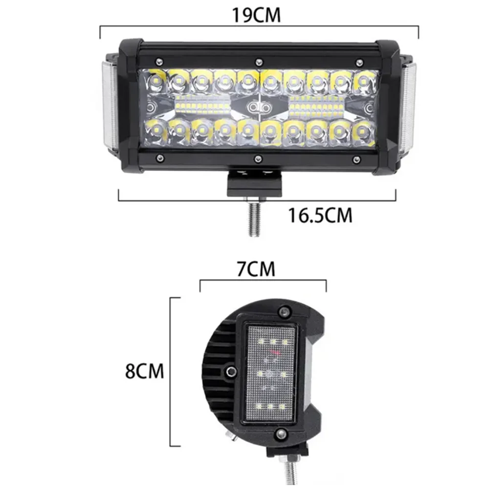 Luzes led estroboscópicas duplas de 7 lâmpadas,