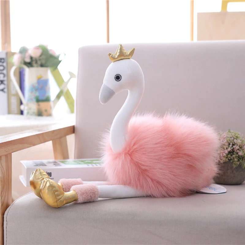 20 Вт, 30 см Лебедь плюшевая игрушка плюшевое игрушечное животное балет Лебединое Симпатичные Фламинго кукла с короной для маленьких детей мягкие игрушки для девочек