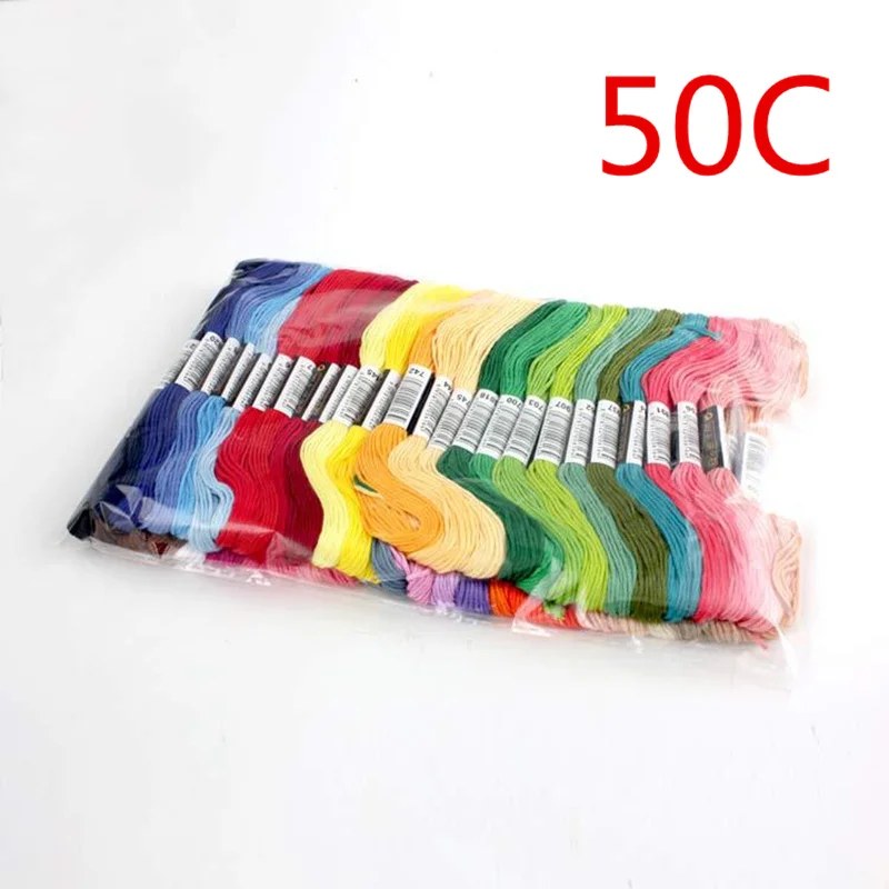 Random Color embroidery Thread DIY Silk Line Branch Threads Similar Thread Floss Skein Cross Stitch 50 pcs embroidery thread