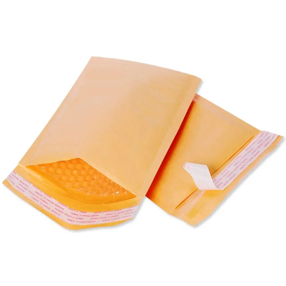 Courier bag 50PCS/15 sizes Kraft Bubble Envelopes Paper Packaging Bags Padded Mailers Shipping Package bubble Envelope Courier Storage Bags kraft paper envelopes mailing envelopes mailing bags express bag