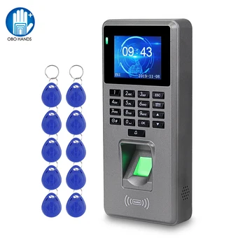 

Fingerprint Access Control RFID Keypad USB Biometric Access Control System Electronic Time Clock Attendance Machine +10 Keyfobs