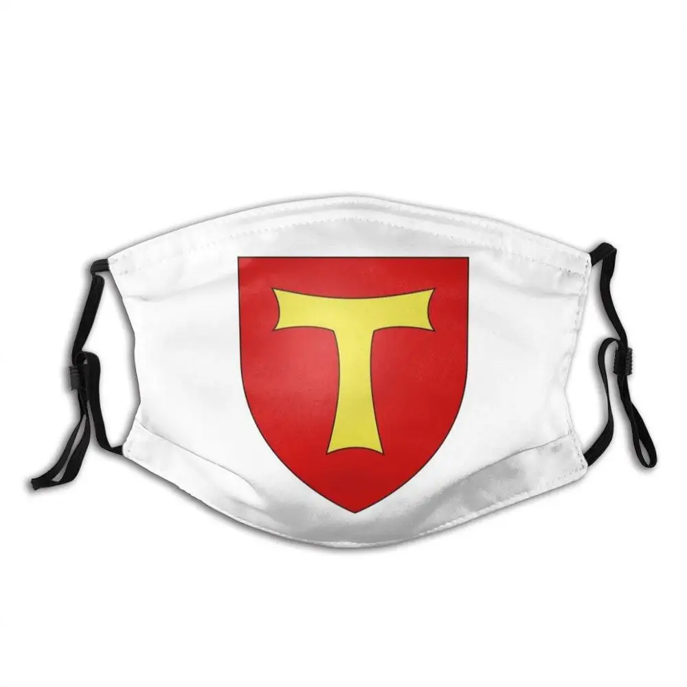 

Coat Of Arms Of Toul ( Meurthe - Et - Moselle ) , France Diy Adult Kids Face Mask Letter T Tau Superhero Grand Est Meurthe Et