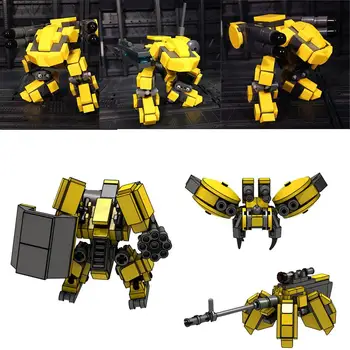 

MODIKER STEM MOC Task Force Yellow Mini Mecha Model Small Particle Building Blocks Educational Toy Set - Yellow