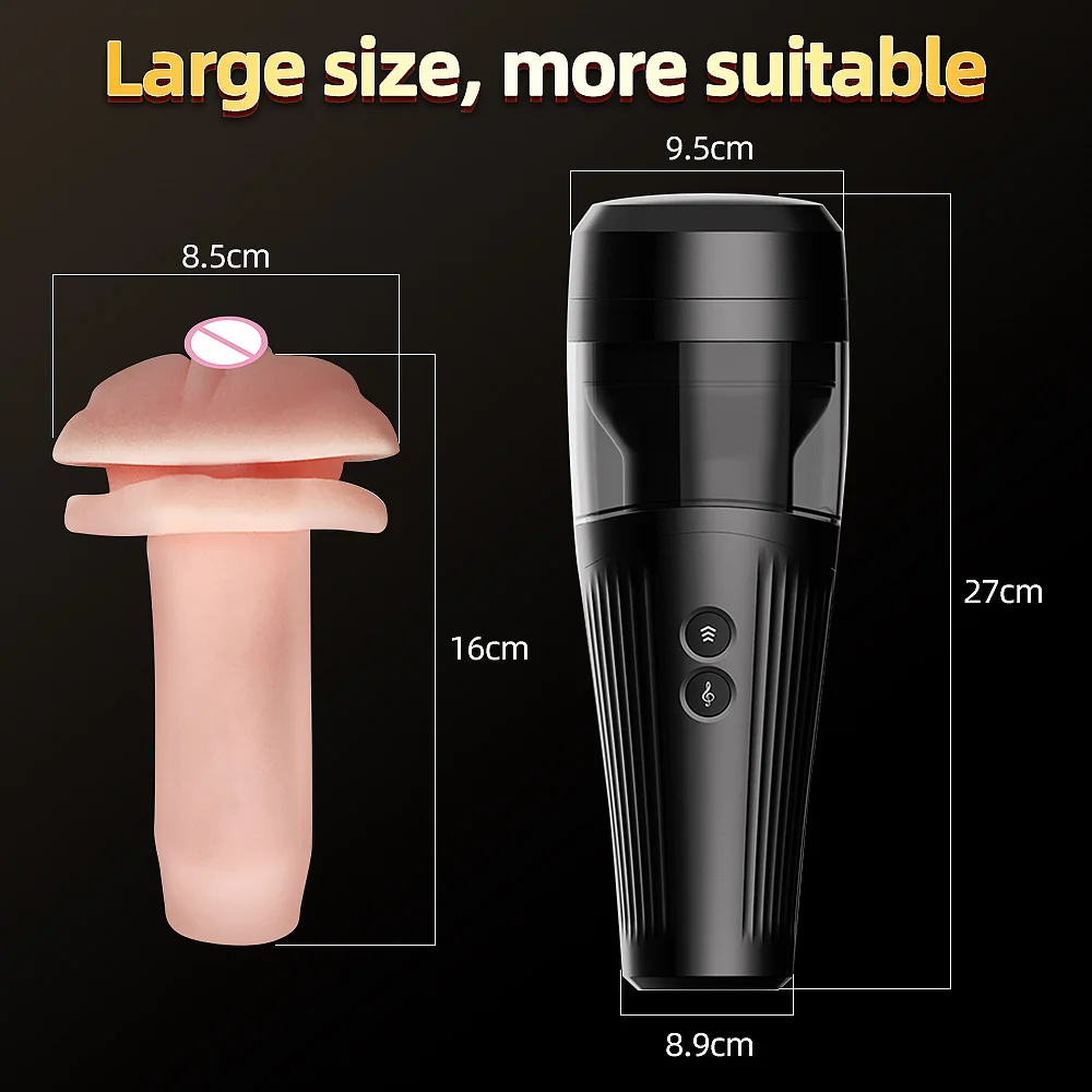 Big Size Male Masturbator Automatic Telescopic Piston Vagina Real Pussy 18+ adult Sex Toys for Men Masturbators Powerful Power 4