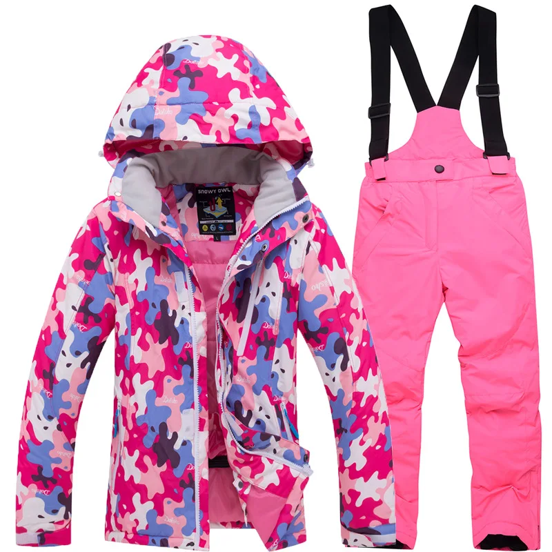 SJ-Maurie/13 цветов, детский лыжный костюм зимняя детская ветрозащитная Водонепроницаемая теплая яркая Лыжная куртка и штаны для мальчиков и девочек - Цвет: 05