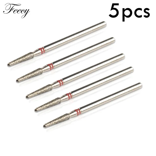 5pcs Diamond Nail Drill Bit Kits Mill Cutter All For Manicure Machine Bit Tools Accessories Cuticle Clean For Removing Nail Gel R