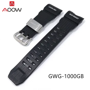 

Men Sport Silicone Watchband for Casio G-Shock GWG-1000GB PU Stainless Steel Buckle Replacement Bracelet Strap Band Accessories