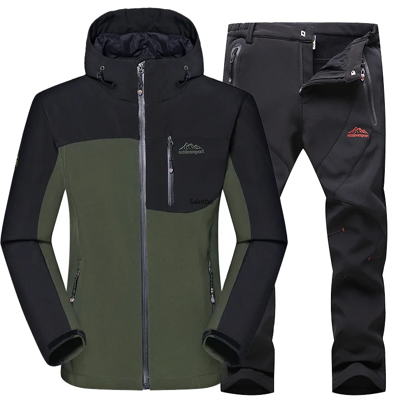 

Hot Selling Blast 2019 Autumn/Winter Outdoor Stormtroopers Men's Set Soft Shell Fishing Suit Ride Softshell Men Jacket