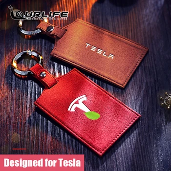 

Model3 Card key Cover Keychain Holder Keychain for Tesla Model 3 Car Accessories model three Card Key Set Black 2020