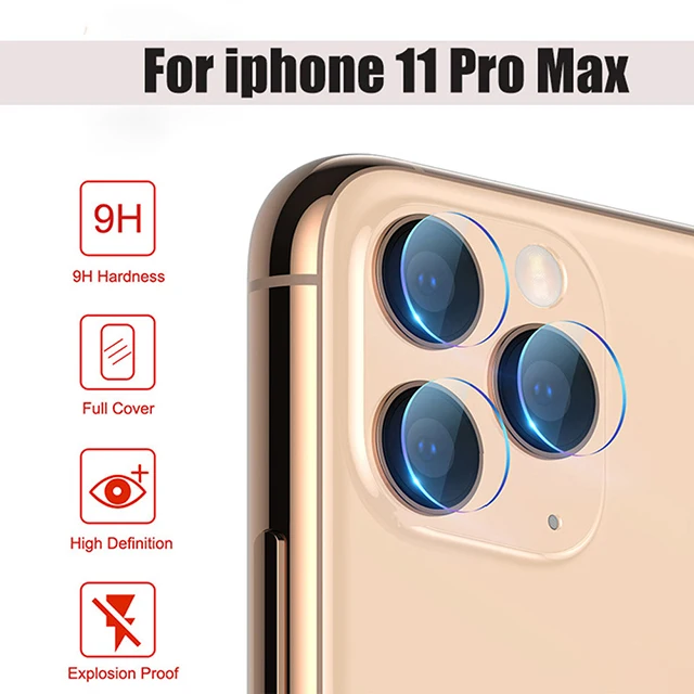 Для iPhone 11 3D полная задняя камера защита экрана объектива для iPhone 11 Pro Max Закаленное стекло пленка Алюминиевый металлический чехол для объектива - Цвет: Only Lens glass