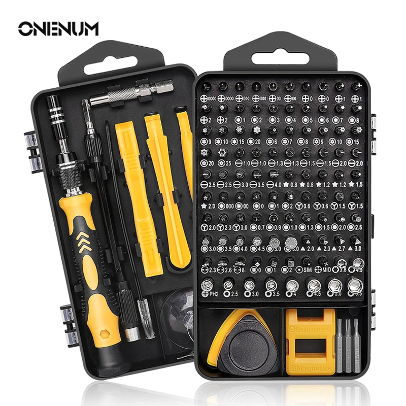 ONENUM 115/122 In 1 Screwdriver Set CR-V Magnetic Screw Bits Precision Torx Kit Repair Household Hand Tool For Phone | Инструменты