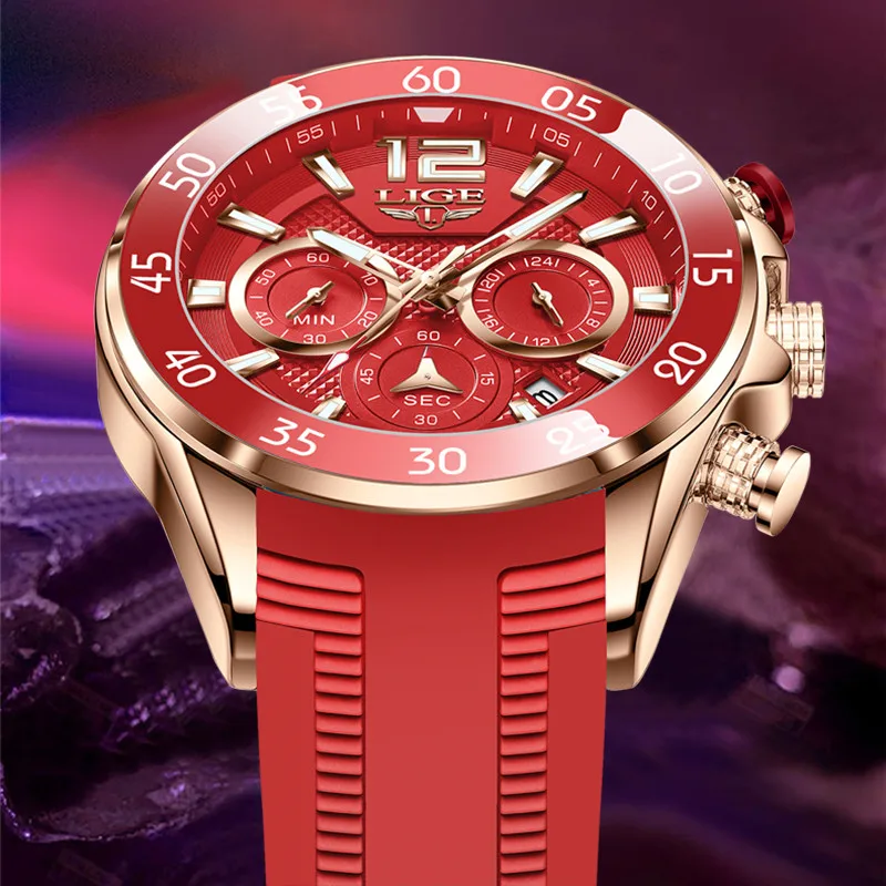 

2023 LIGE New Mens Watches Top Luxury Brand Men Unique Sport Watch Men Quartz Date Clock Waterproof Wristwatch Relogio Masculino