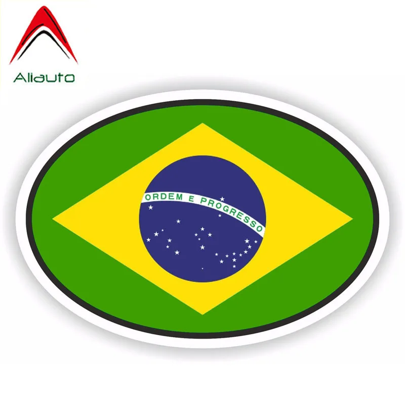 Aliauto Personality Custom Car Sticker Automobile Accessories Brazil Flag Waterproof Sunscreen Reflective Decal Bike 12cm*7cm | Автомобили