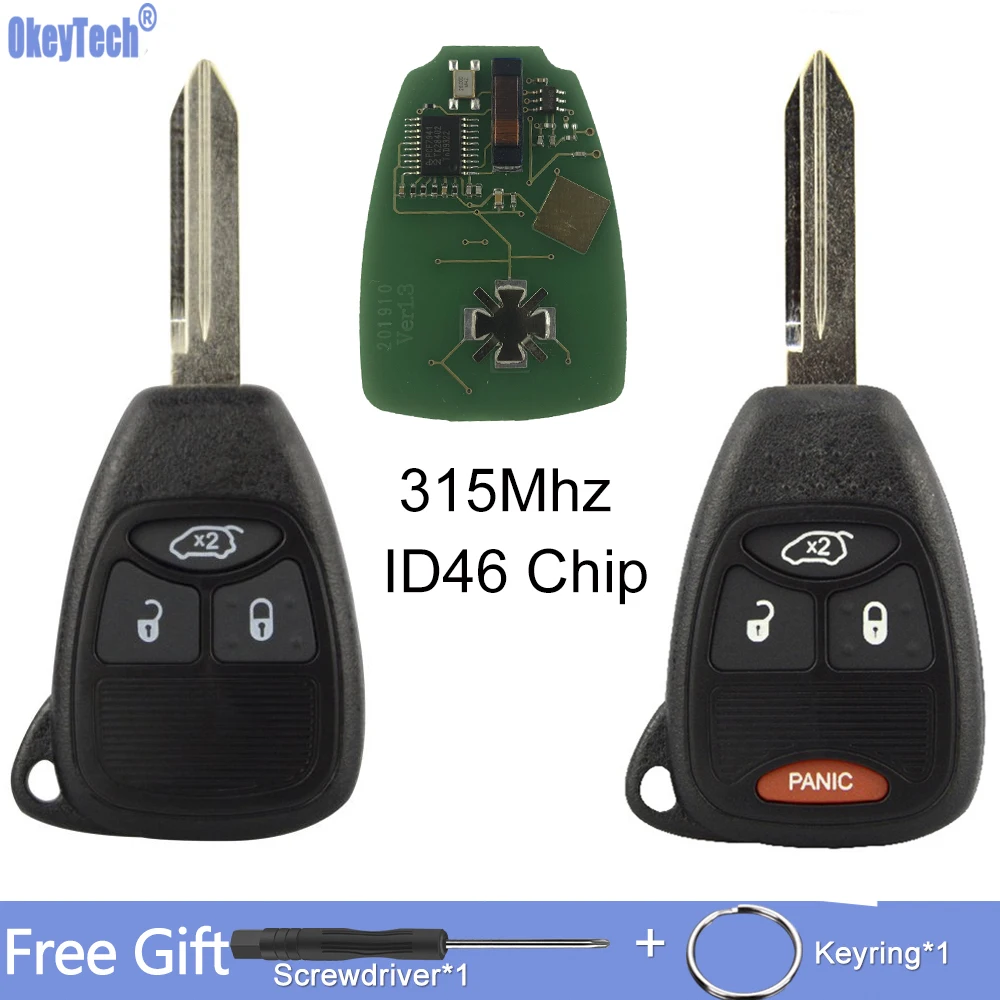 Okeytech 315Mhz Kluczyk Samochodowy Z Pilotem Id46 Chip Dla Dodge Jeep Commander Patriot Kompas Grand Cherokee Liberty Wrangler Chrysler|Car Key| - Aliexpress