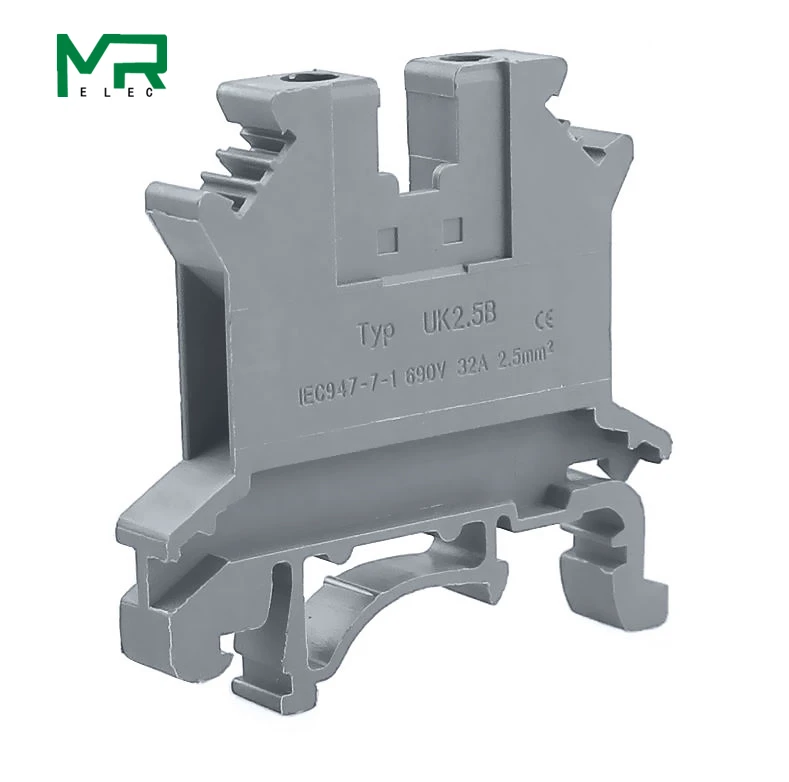10 шт./лот UK-2.5B синий/серый/красный/желтый 2,5 мм2 din-рейку Универсальный комбинированные клеммные блоки винтового типа UK2.5B