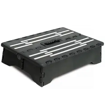 

Folding Stool Portable Strong and Sturdy Plastic Black Step Ladder Elderly Pregnant Kids For Kitchen Bathroom Toilet Caravan