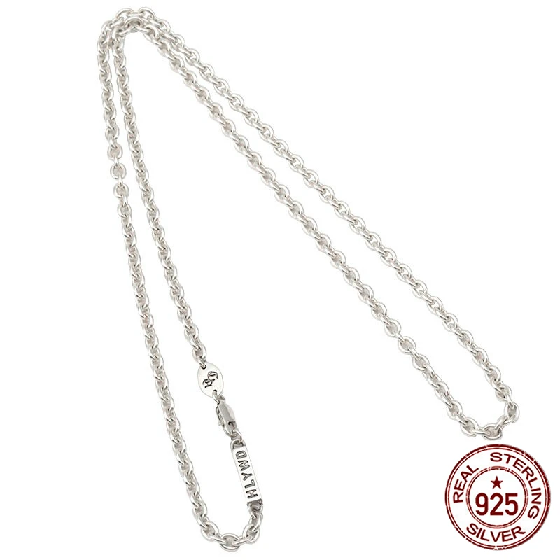 

925 sterling silver necklace fashion tide personality wild retro simple network red cross sweater chain birthday 2018 new gift