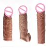 Realistic Penis Extension Cock Sleeve Reusable Silicone Penis Enlarger Delay Condoms For Men Dildo Enhancer Sex Toys 1