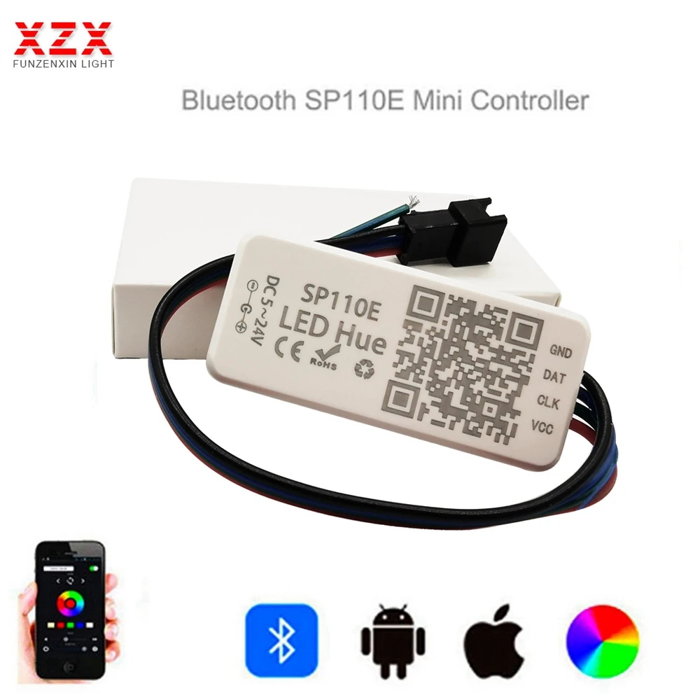 SP110E Bluetooth пиксельный светильник контроллер WS2811 WS2812B WS2812 диммер SK6812 RGB RGBW APA102 WS2801