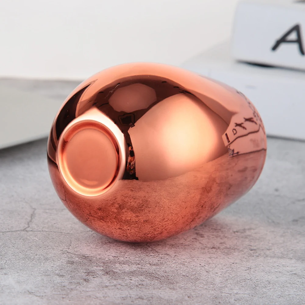 Нержавеющая сталь небьющаяся яичная скорлупа чашка Stemless прочная Современная посуда для напитков УФ покрытие украшение дома питьевое стекло