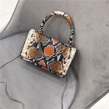 

Serpentine Vintage Chain Small Women Bags 2020 Summer Hasp Shoulder Messenger Handbags Designer Ladies Tote Sachels